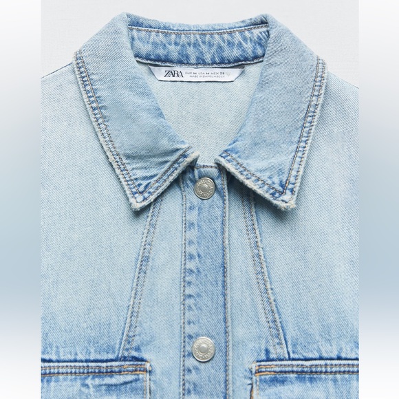 Zara Denim Maxi Dress NWT Size Medium - Picture 7 of 13